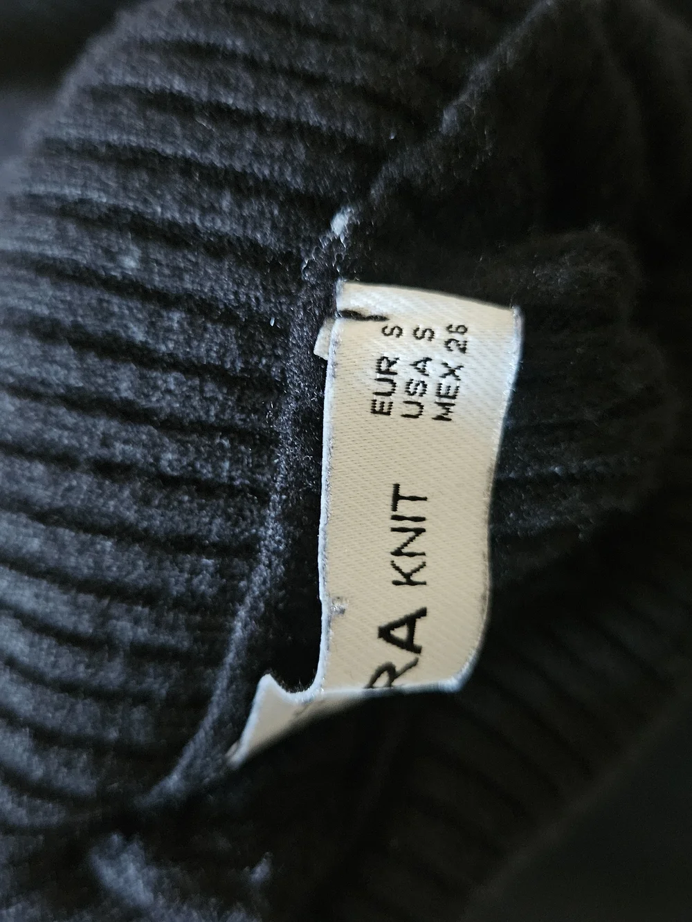 Zara Black Ribbed Turtleneck Sweater